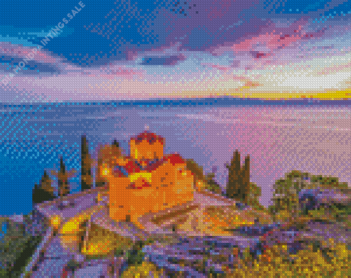 Lake Ohrid Church Diamond Painting