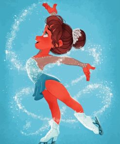 Little Girl Figure Skating Diamond Painting