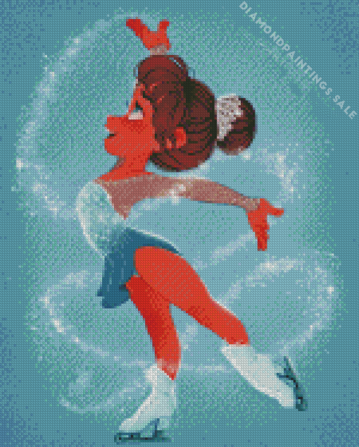 Little Girl Figure Skating Diamond Painting