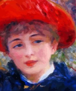 Little Girl With A Red Hat Diamond Painting