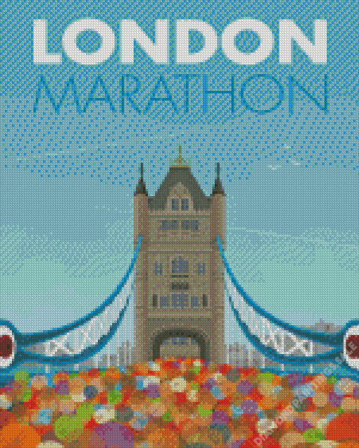 London Marathon Poster Diamond Painting