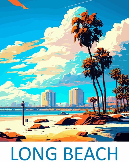 Long Beach Poster Diamond Painting