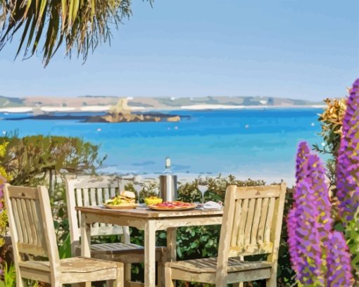 Lunch Table With Scilly View Diamond Painting