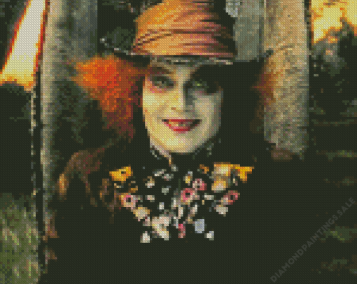 Mad Hatter Alice In Wonderland Diamond Painting