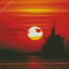 Manila Bay Sailing Ship Silhouette Diamond Painting