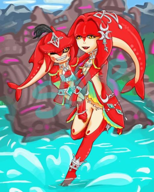 Mipha And Sidon Diamond Painting