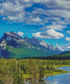 Mount Rundle Landscape Diamond Painting