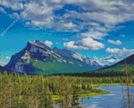 Mount Rundle Landscape Diamond Painting