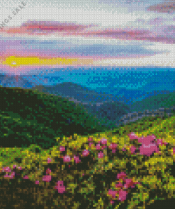 Mountain In The Spring Diamond Painting