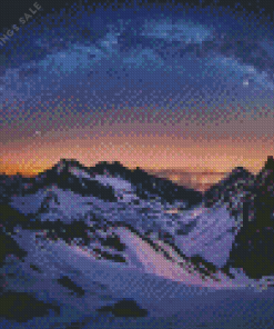 Mountain Stars Diamond Painting