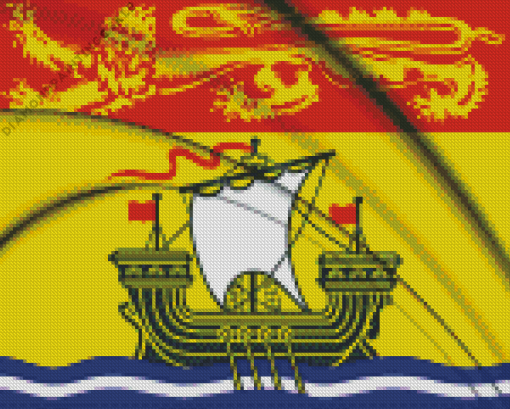 New Brunswick Flag Diamond Painting