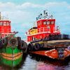 Old Tugboats Diamond Painting