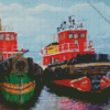 Old Tugboats Diamond Painting