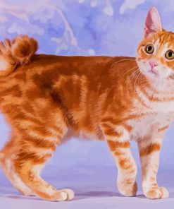 Orange Japanese Bobtail Diamond Painting