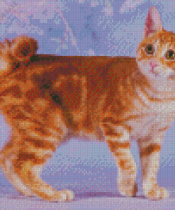 Orange Japanese Bobtail Diamond Painting