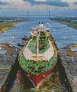 Panama Canal View Diamond Painting