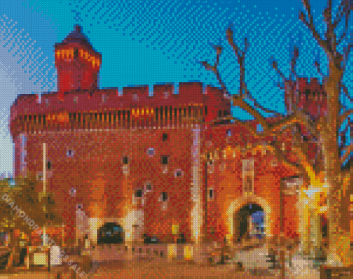 Perpignan Buildings Diamond Painting