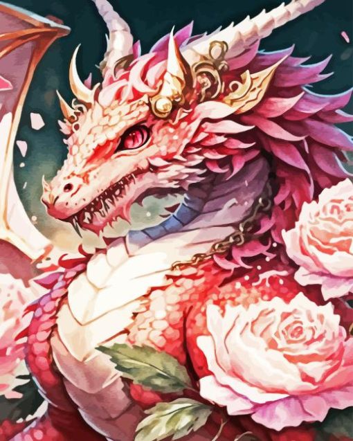 Pink Dragon Diamond Painting