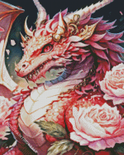 Pink Dragon Diamond Painting