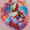 Pink Iron Man Diamond Painting