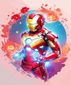 Pink Iron Man Diamond Painting