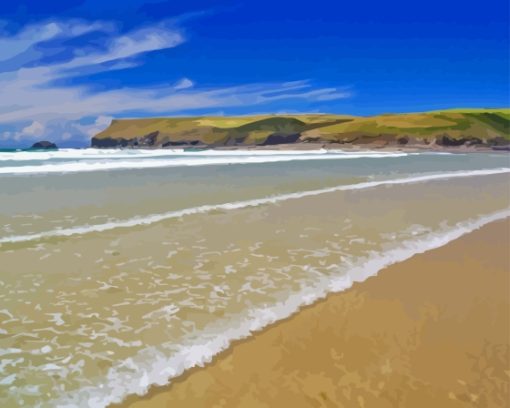 Polzeath Beach Diamond Painting