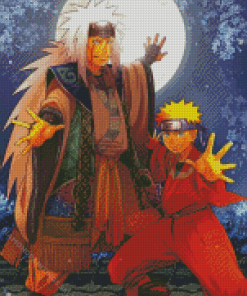 Powerful Naruto And Jiraiya Diamond Painting