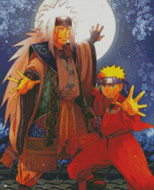 Powerful Naruto And Jiraiya Diamond Painting