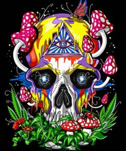 Psychedelic Skull Diamond Painting