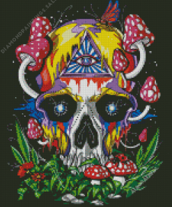 Psychedelic Skull Diamond Painting