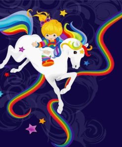 Rainbow Brite Riding Starlite Diamond Painting