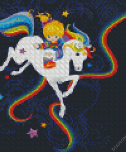 Rainbow Brite Riding Starlite Diamond Painting