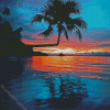 Raja Ampat Sunset Silhouette Diamond Painting