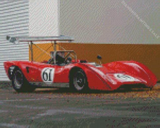 Red Can Am Car Diamond Painting