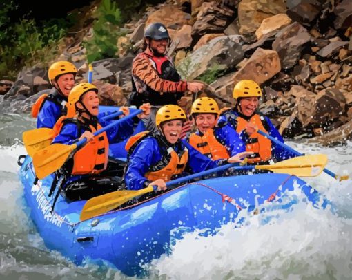 River Rafting Sport Diamond Painting