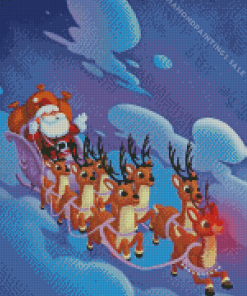 Rudolph The Red Nosed Reindeer Diamond Painting