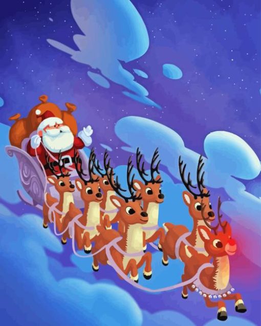 Rudolph The Red Nosed Reindeer Diamond Painting