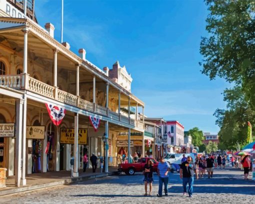 Sacramento Old Town Diamond Painting