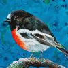 Scarlet Robin Diamond Painting