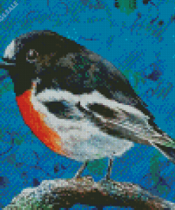 Scarlet Robin Diamond Painting