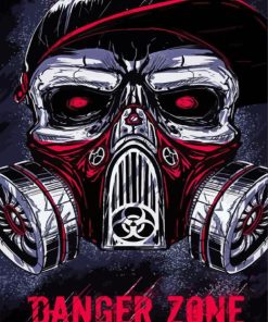 Skull In Gas Mask Diamond Painting