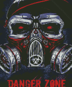 Skull In Gas Mask Diamond Painting