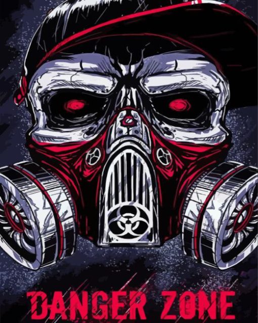 Skull In Gas Mask Diamond Painting