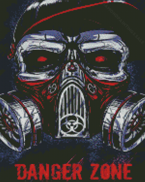 Skull In Gas Mask Diamond Painting