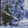 Snow Sniper Soldier Diamond Painting