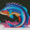 Splash Arowana Fish Diamond Painting