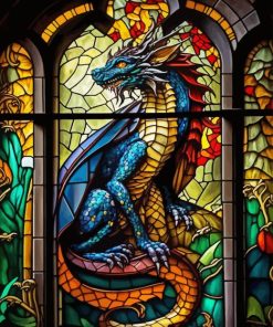 Stained Glass Dragon Diamond Painting