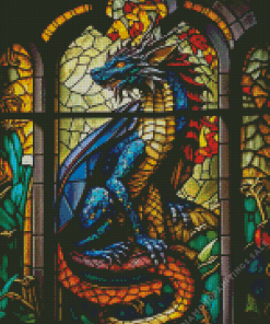 Stained Glass Dragon Diamond Painting