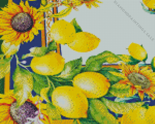 Sunflowers And Lemons Diamond Painting