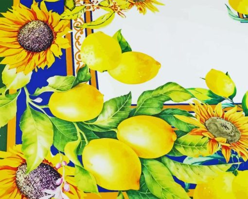 Sunflowers And Lemons Diamond Painting